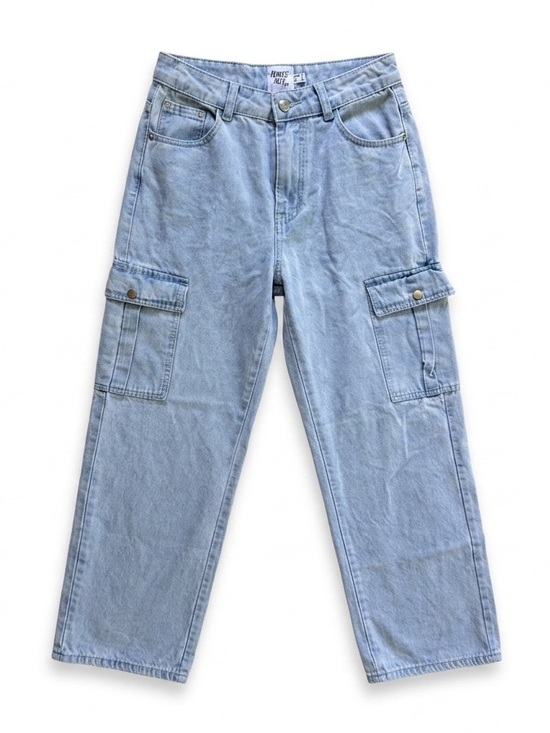 Princess Polly Denim - Princess Polly Light Blue Cargo Jeans | Size 4